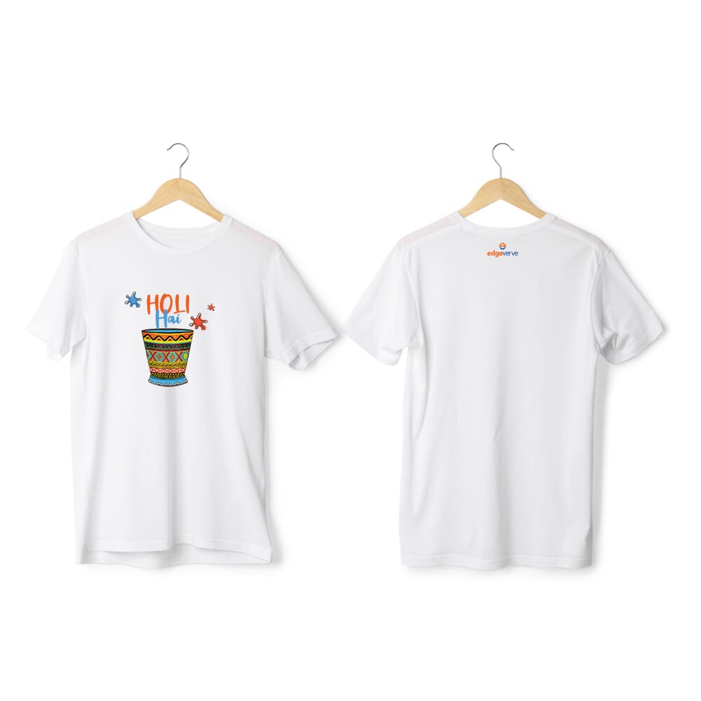 Greys&Blues Hues Pima Round Neck T-Shirt - White